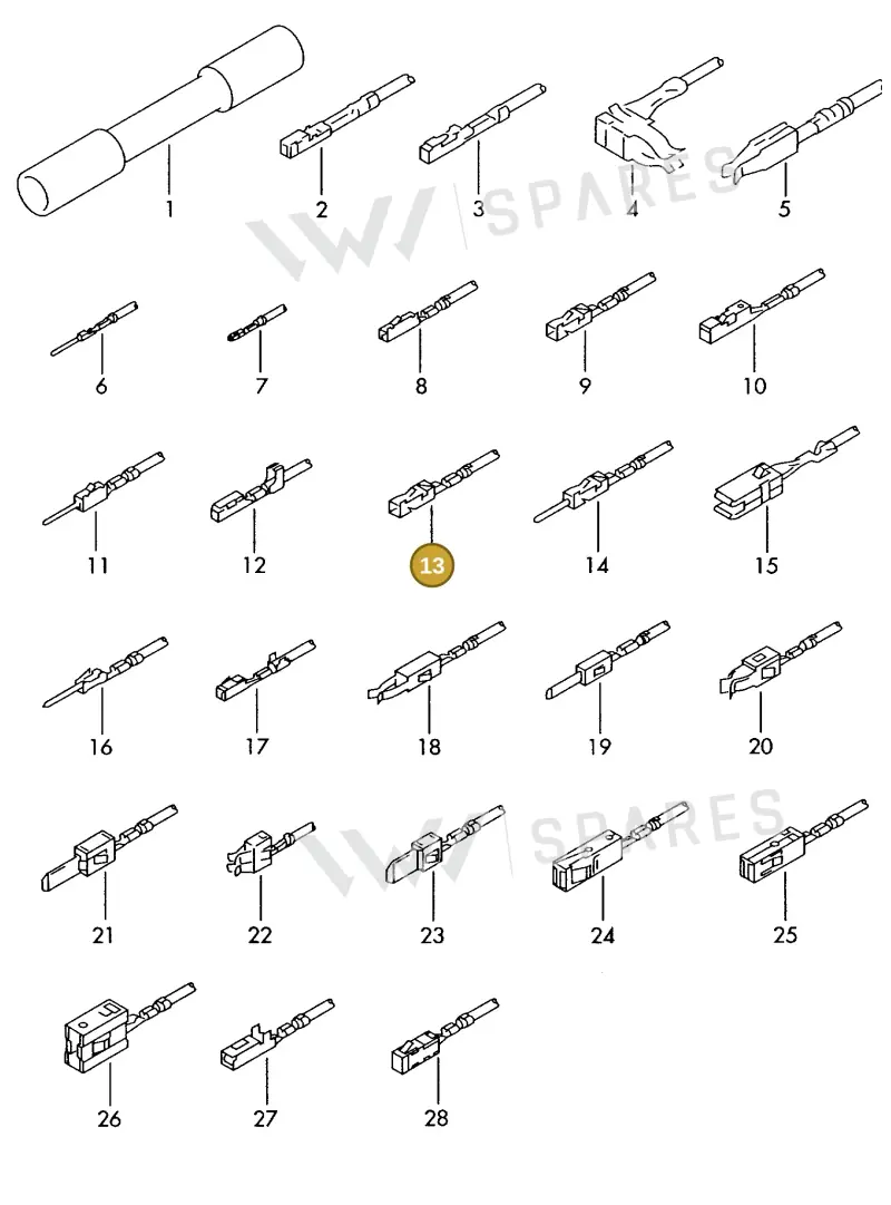 000979034EC — Volkswagen 1J0 platform diagram 198979300, position 13