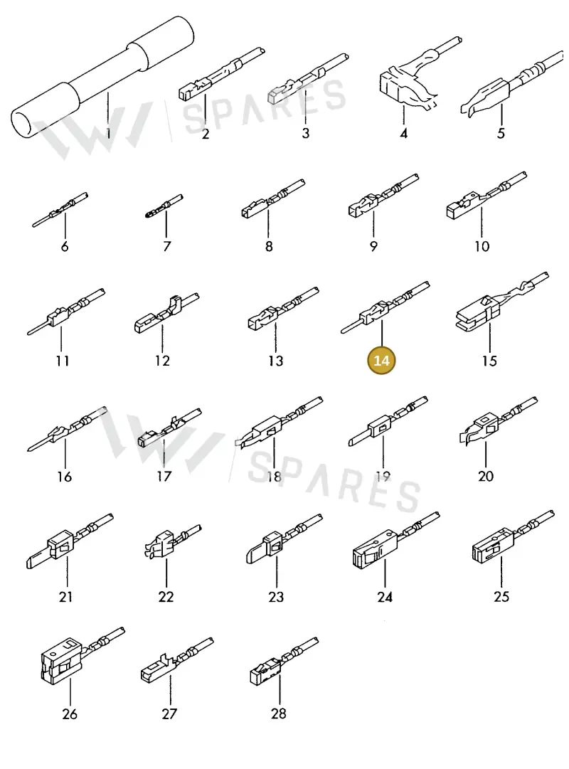 000979035E — Audi 1J0 platform diagram 198979300, position 14