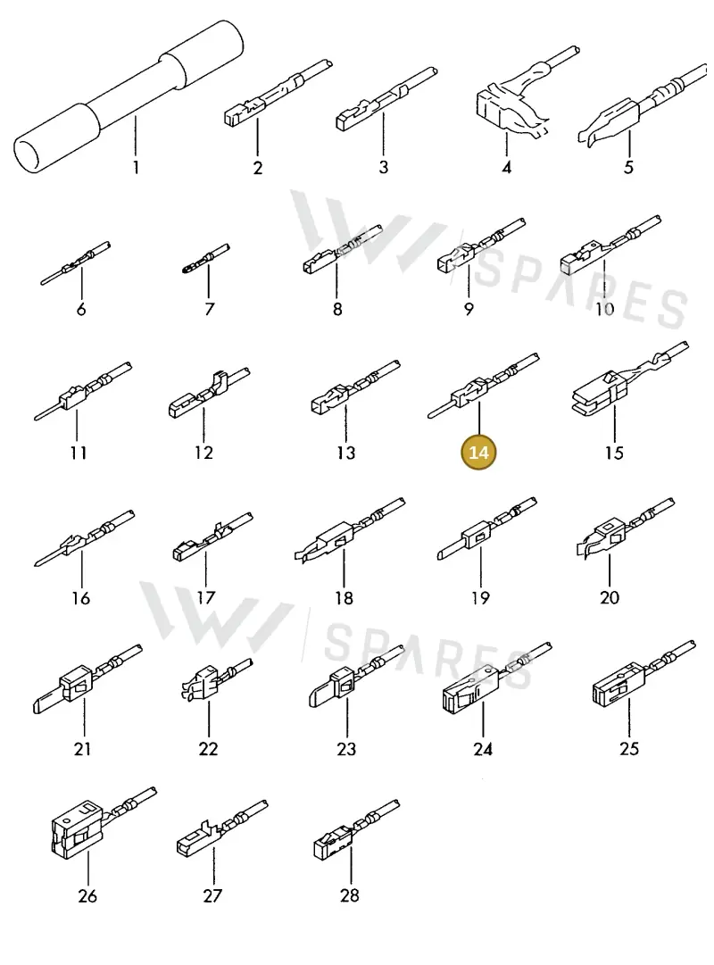 000979035EC — Volkswagen 1J0 platform diagram 198979300, position 14