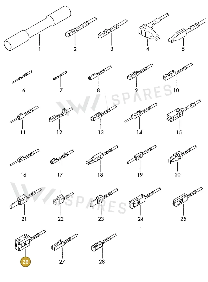 000979133E — Volkswagen 1J0 platform diagram 198979300, position 26