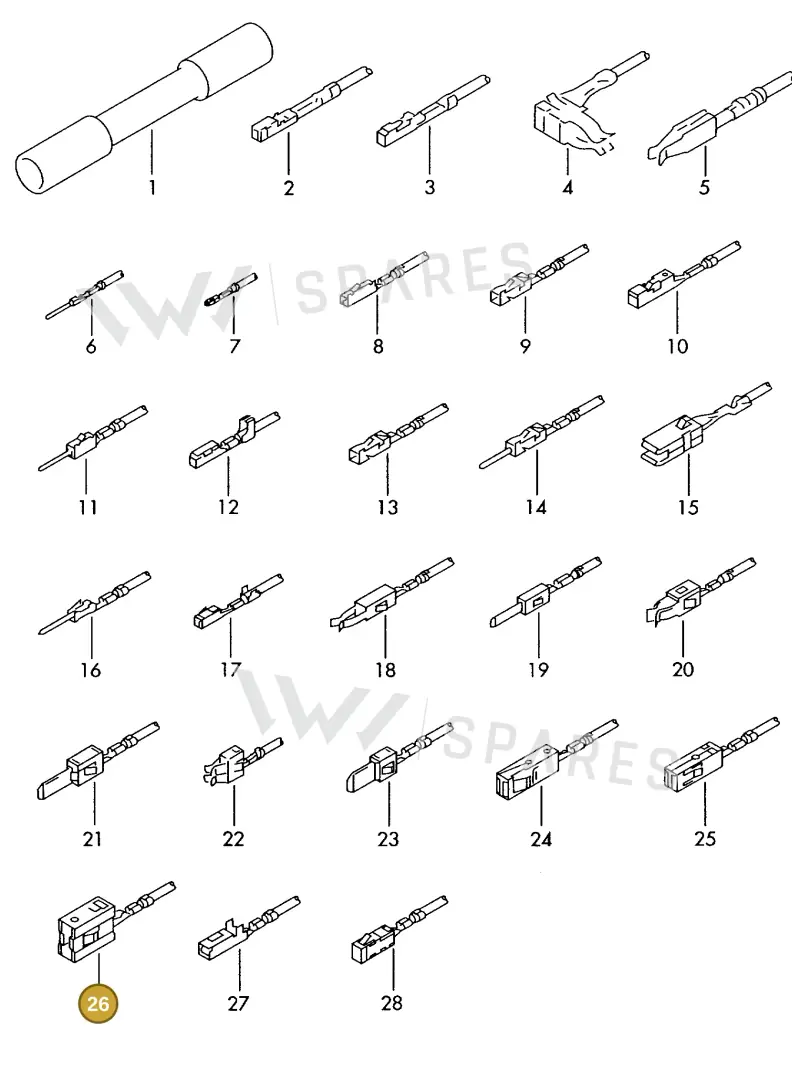 000979133EA — Volkswagen 1J0 platform diagram 198979300, position 26