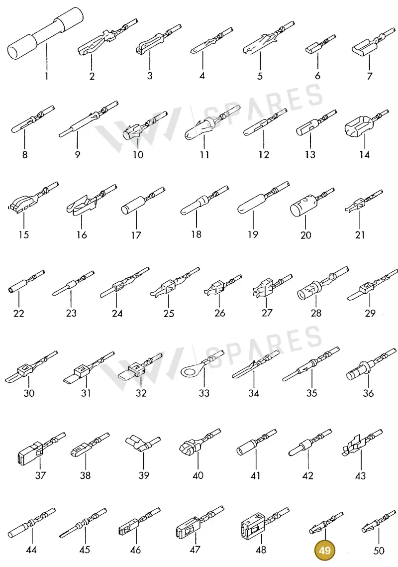 000979155E — Volkswagen 1J0 platform diagram 198979400, position 49