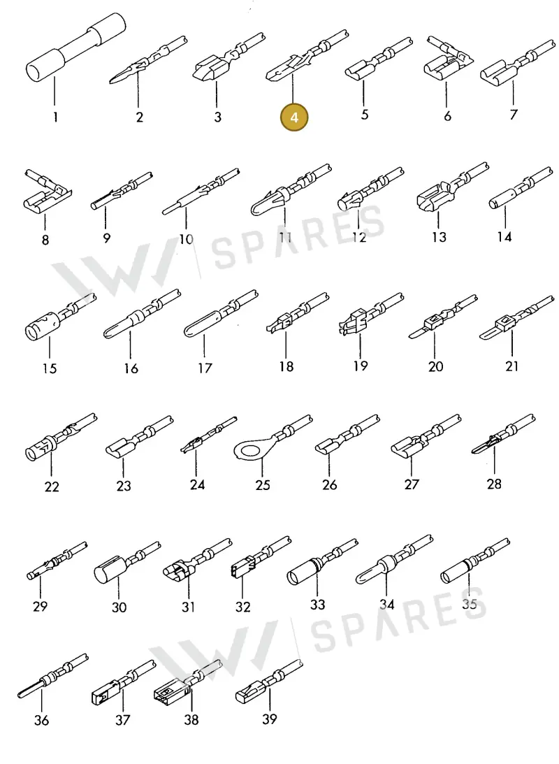 000979203E — Volkswagen 1J0 platform diagram 198979500, position 4