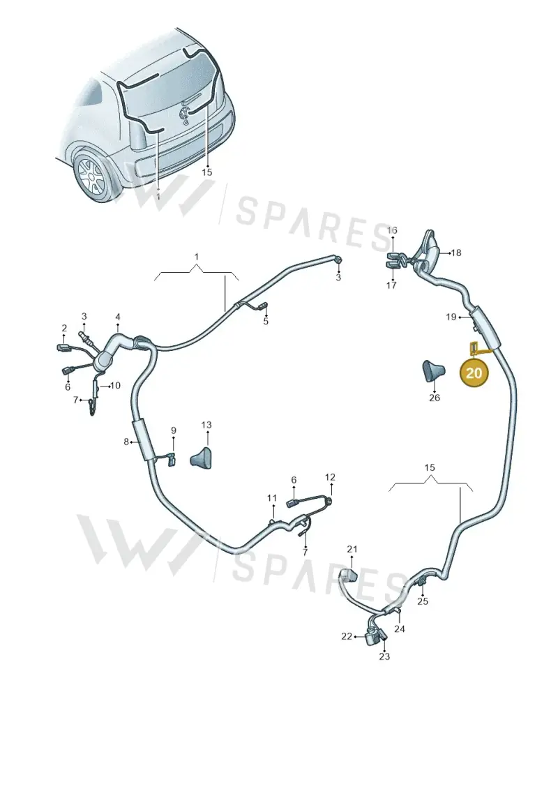 000979207E — Volkswagen Up! 1.0 BlueMotion (2016-2023) diagram 772972810, position 20