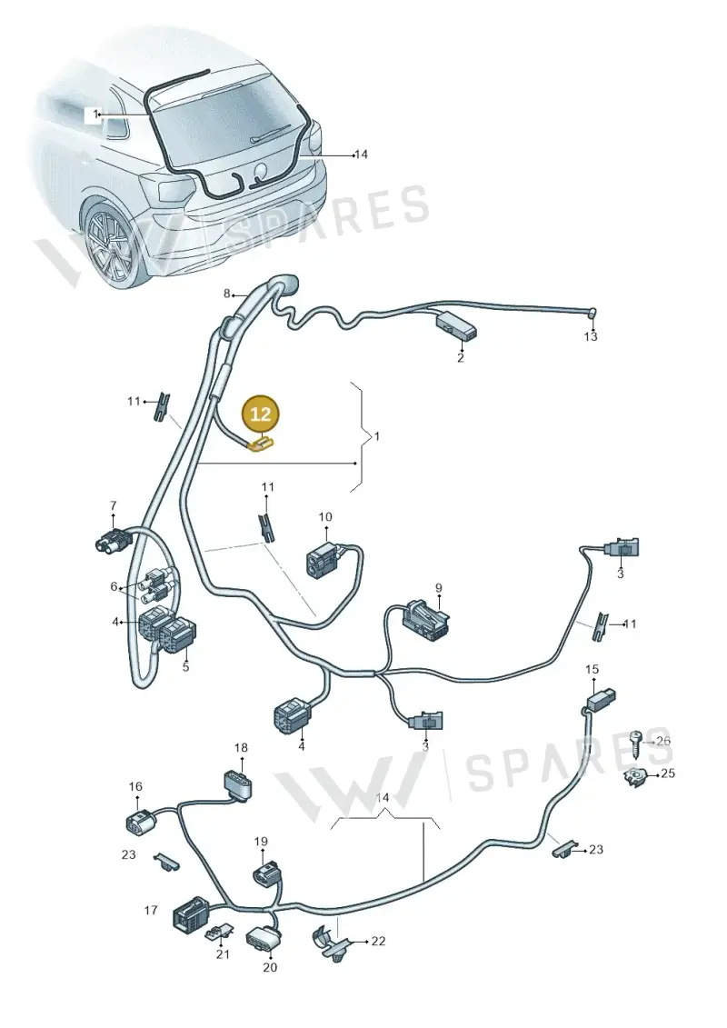 000979207E — Volkswagen Polo 1.0 BlueMotion (2017-2024) diagram 837972500, position 12