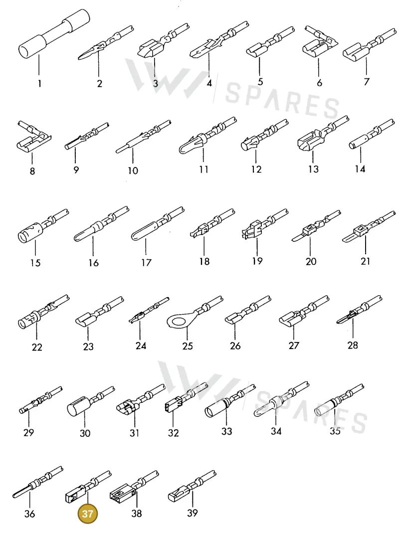 000979242E — Volkswagen 1J0 platform diagram 198979500, position 37