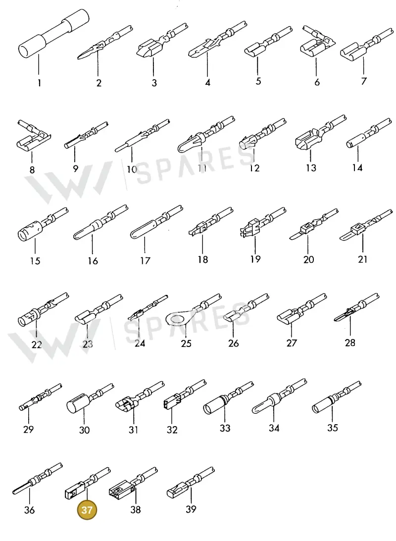 000979242EA — Volkswagen 1J0 platform diagram 198979500, position 37