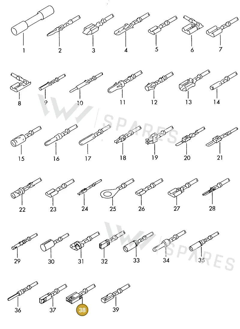 000979243E — Volkswagen 1J0 platform diagram 198979500, position 38