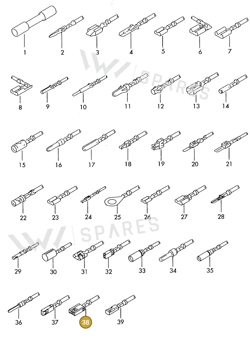 000979243EC — SEAT 1J0 platform diagram 198979500, position 38