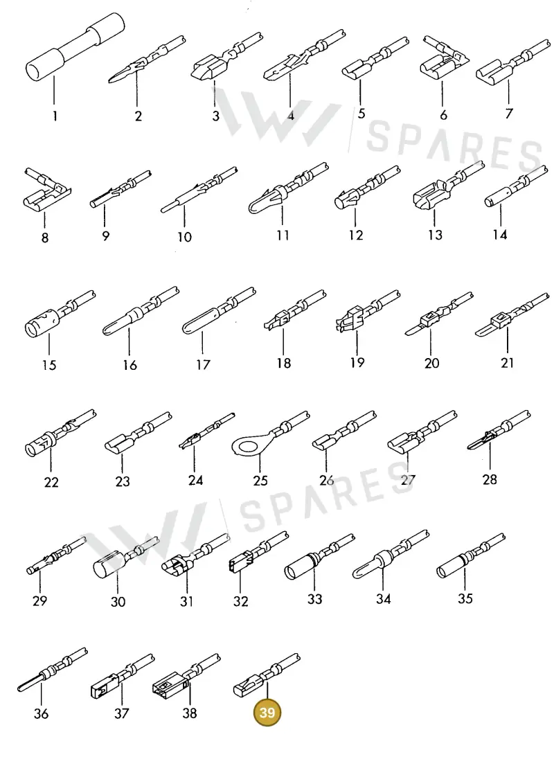 000979244E — Volkswagen 1J0 platform diagram 198979500, position 39
