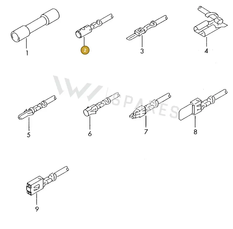 000979301E — Volkswagen 1J0 platform diagram 198979600, position 2