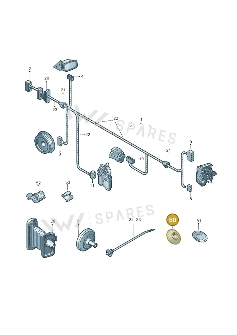 000979950 — Volkswagen Polo (2012-2014) diagram 481972370, position 50