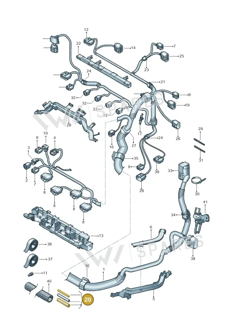 000979991A — Volkswagen Polo (2009-2012) diagram 639971050, position 20