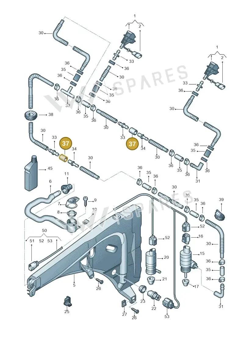 000979992 — Volkswagen Touareg (2005-2006) diagram 274955100, position 37