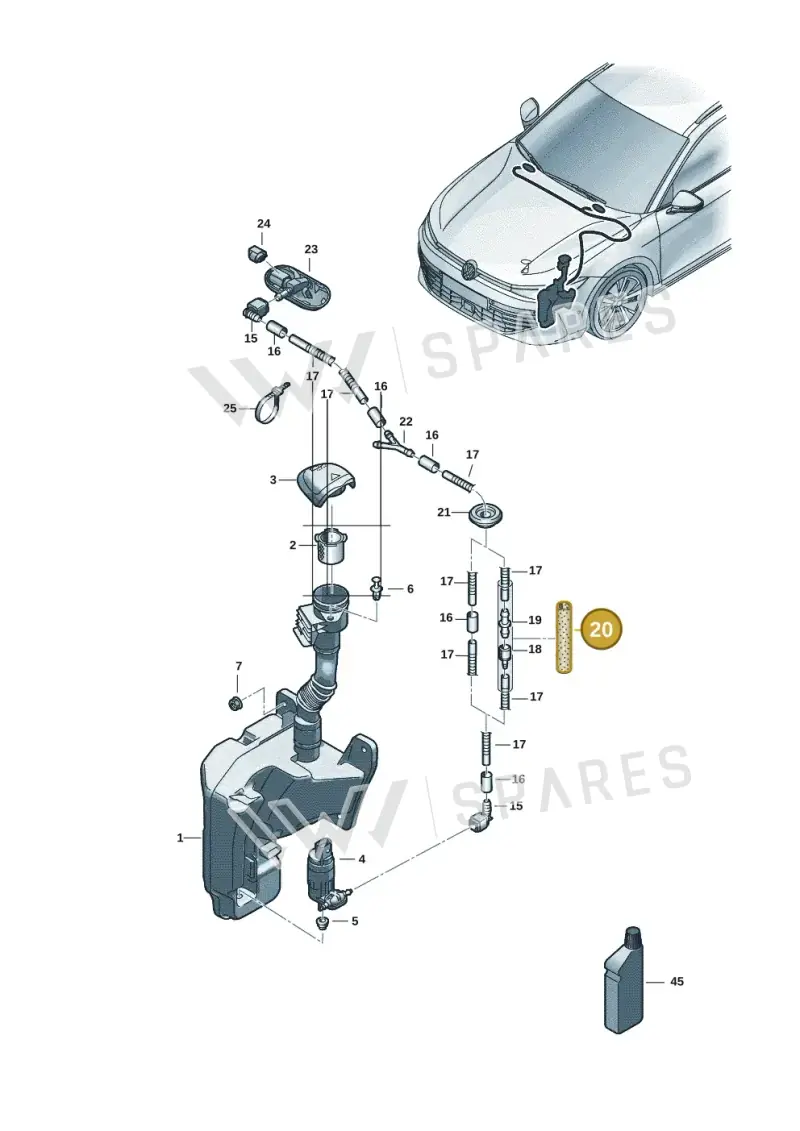 000979992A — Volkswagen Passat estate (2023-) diagram 3j0955100, position 20