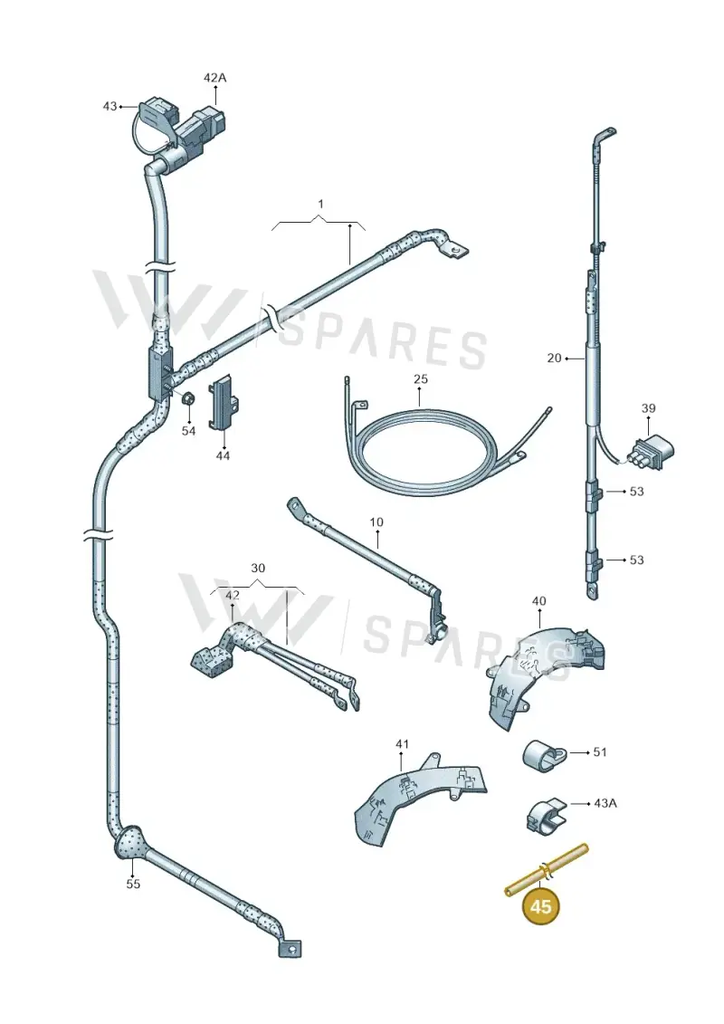 000979993 — Volkswagen Phaeton 4motion (2010-2016) diagram 258972040, position 45
