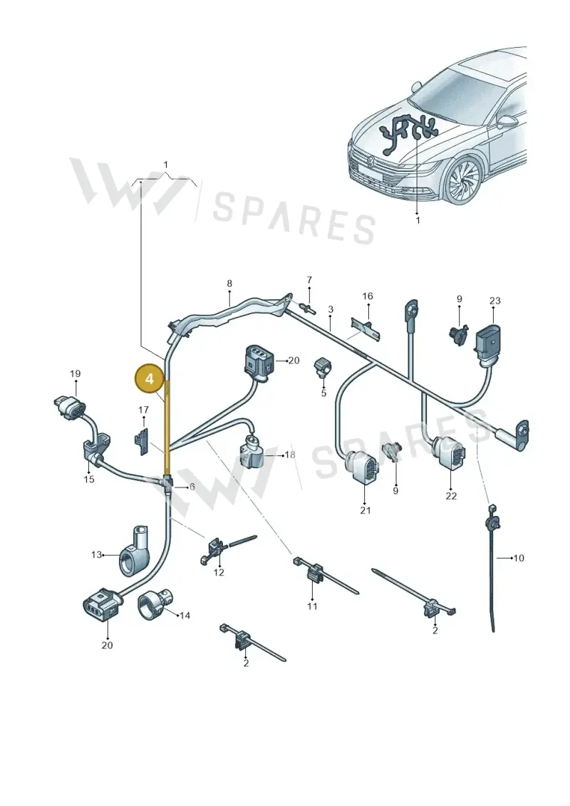 000979993 — Volkswagen Arteon (2017-2025) diagram 828971780, position 4