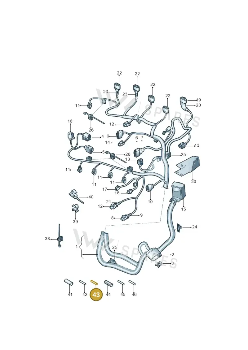 000979994 — Volkswagen Touran (2015-2024) diagram 889971140, position 43