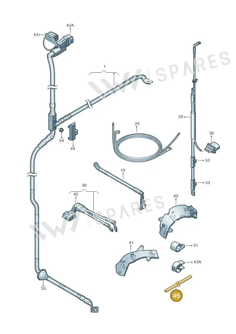 000979995 — Volkswagen Phaeton 4motion (2010-2016) diagram 258972040, position 45