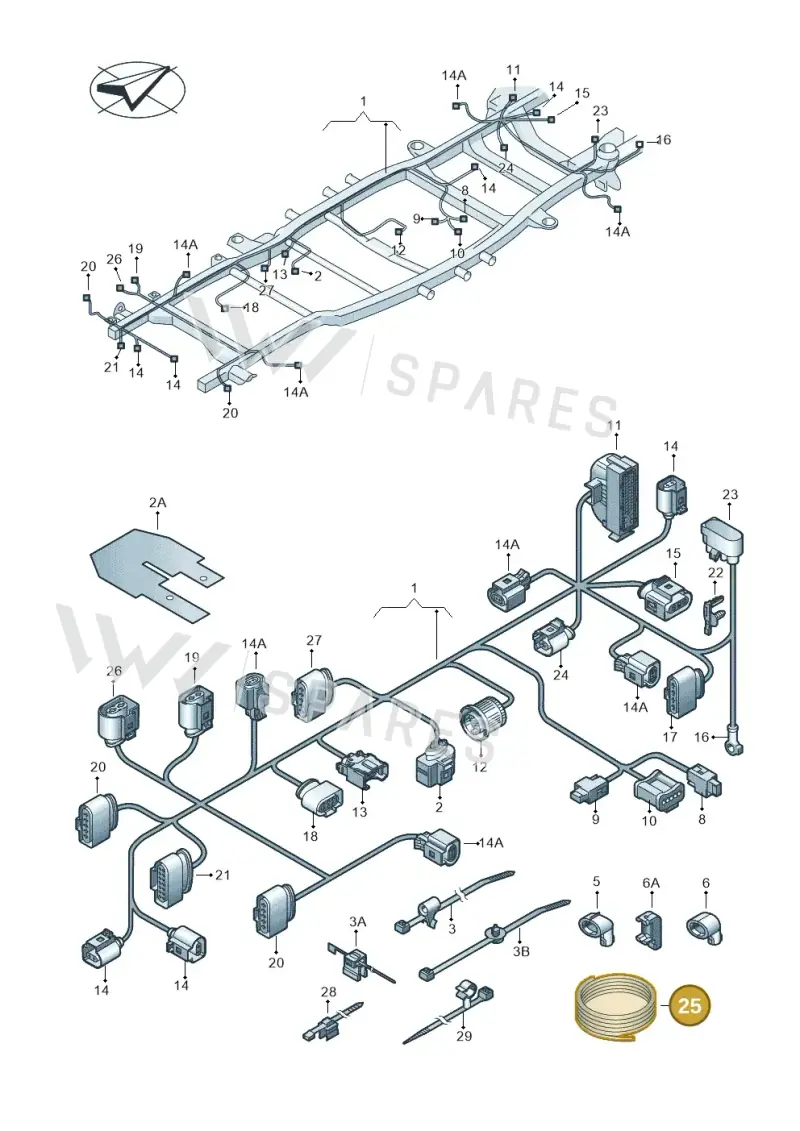 000979995 — Volkswagen Amarok twin cab (2009-2012) diagram 683971850, position 25