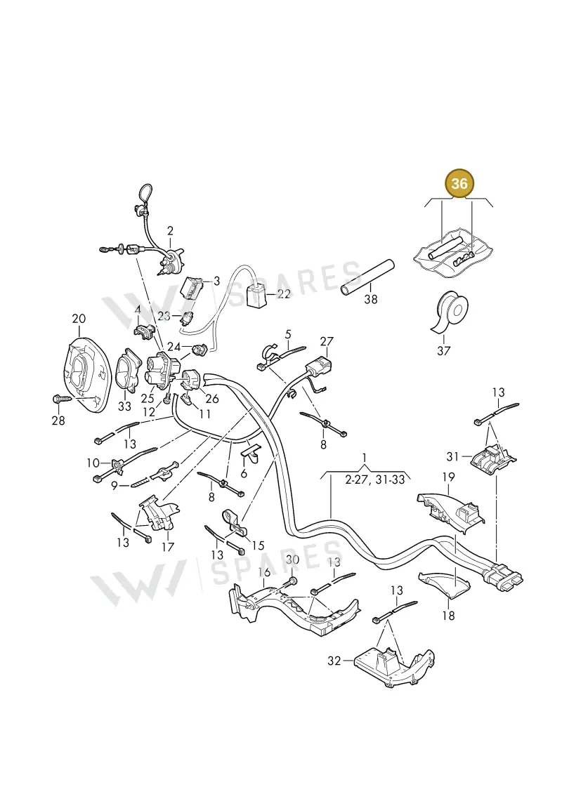 000998912 — Volkswagen ID.4 (2020-2025) diagram 11a970006, position 36