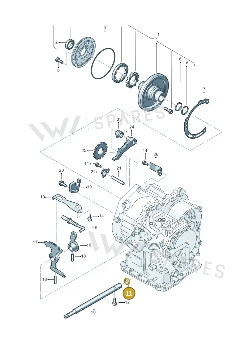 001321199 — Volkswagen POLO (2005-) diagram 158321550, position 11
