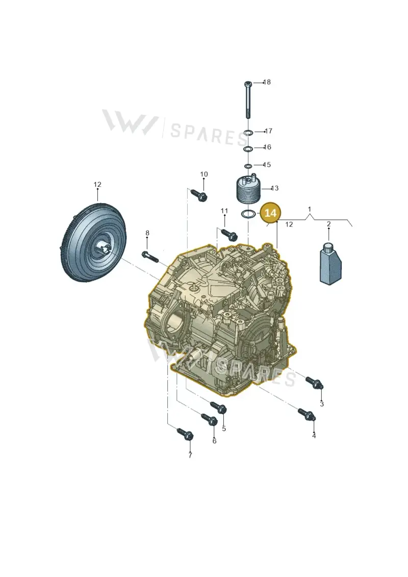 001409069B — Volkswagen Beetle (2016-2019) diagram 802300357, position 14