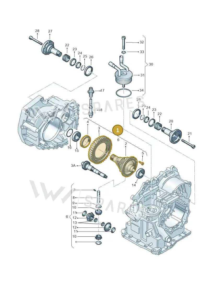 001498081B — Volkswagen Polo (2008-2009) diagram 158409500, position 1