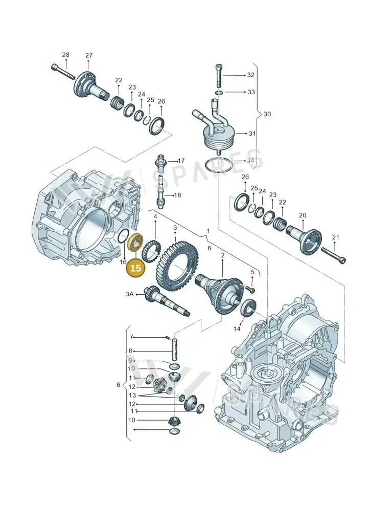 001517185 — Volkswagen Polo (2008-2009) diagram 158409500, position 15