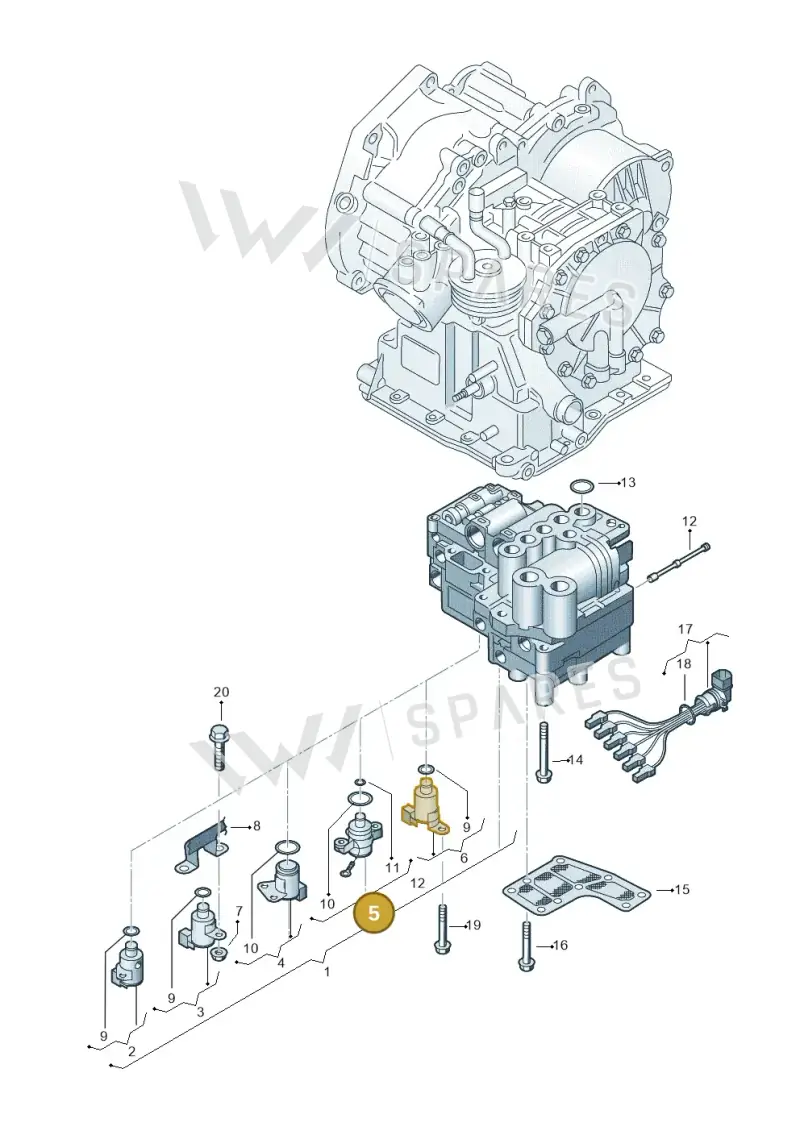 001927331A — Volkswagen LUPO/3L TDI (2003-2005) diagram 158325500, position 5