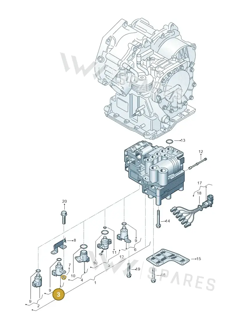 001927333A — Volkswagen LUPO/3L TDI (2003-2005) diagram 158325500, position 3