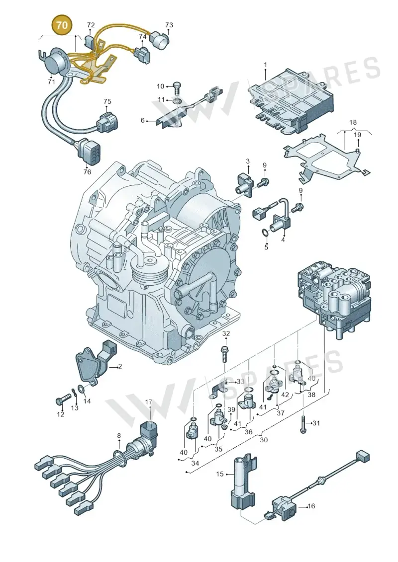 001927357B — Volkswagen LUPO/3L TDI (2003-2005) diagram 657927500, position 70