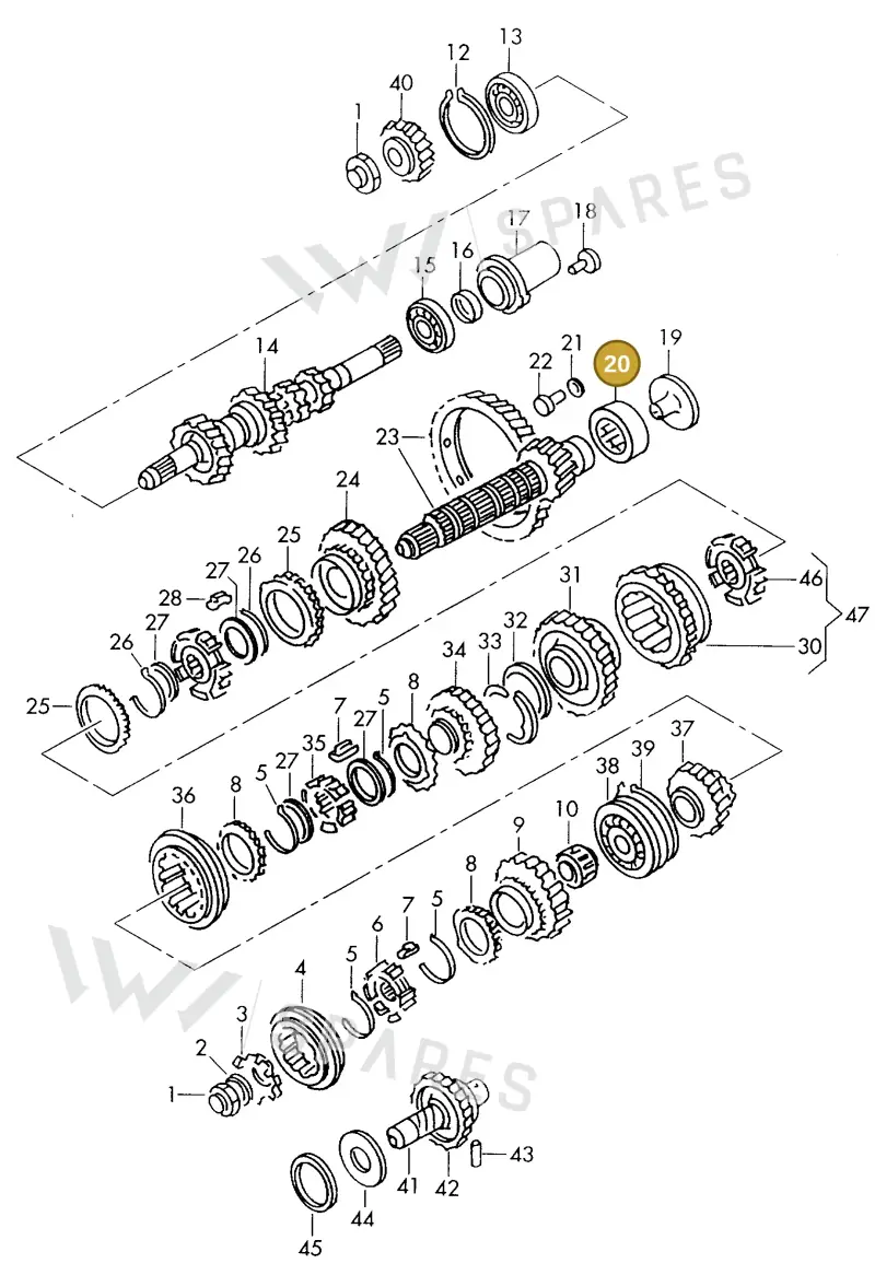 002311139 — Volkswagen CADDY PICKUP (1996-2000) diagram 101311150, position 20