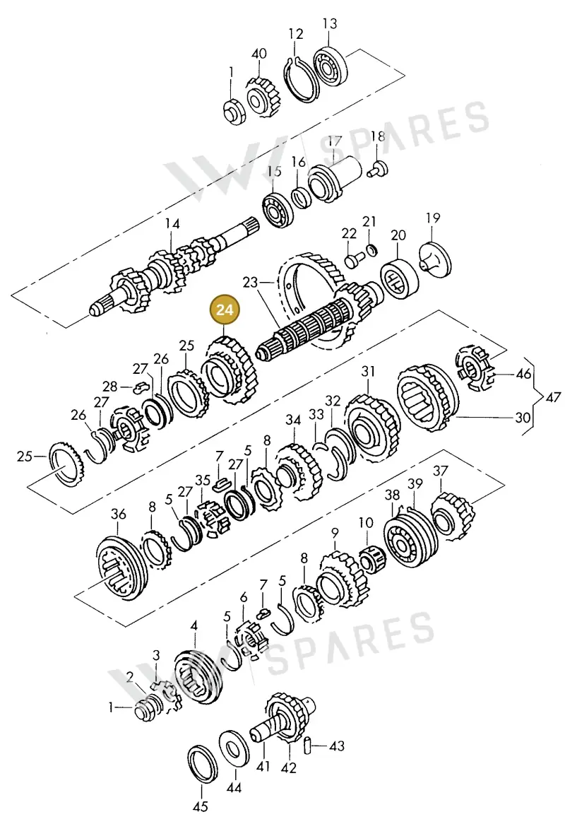 002311251C — Volkswagen CADDY PICKUP (1996-2000) diagram 101311150, position 24