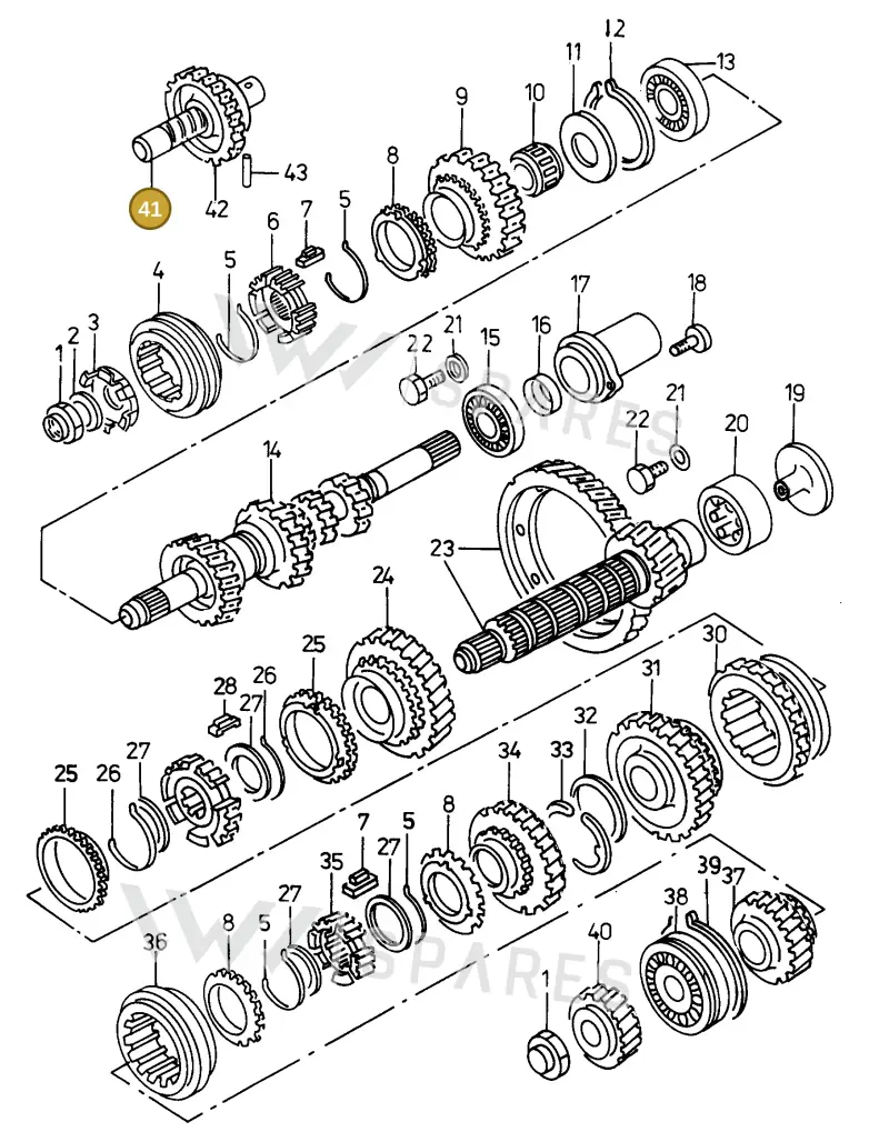 002311515B — Volkswagen CADDY PICKUP (1996-2000) diagram 101311100, position 41