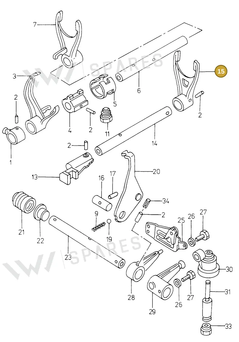 002311565 — Volkswagen CADDY PICKUP (1996-2000) diagram 101311500, position 15