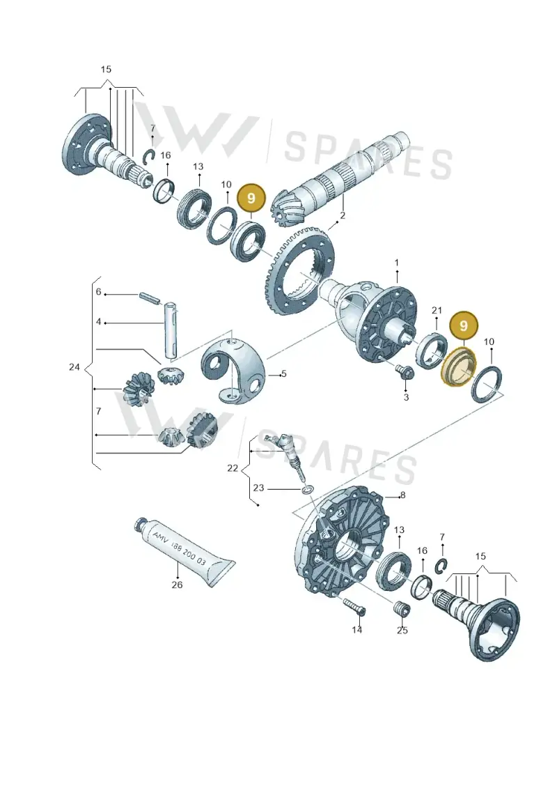 002517185 — Volkswagen Passat syncro/4Motion (1998-2000) diagram 218409150, position 9