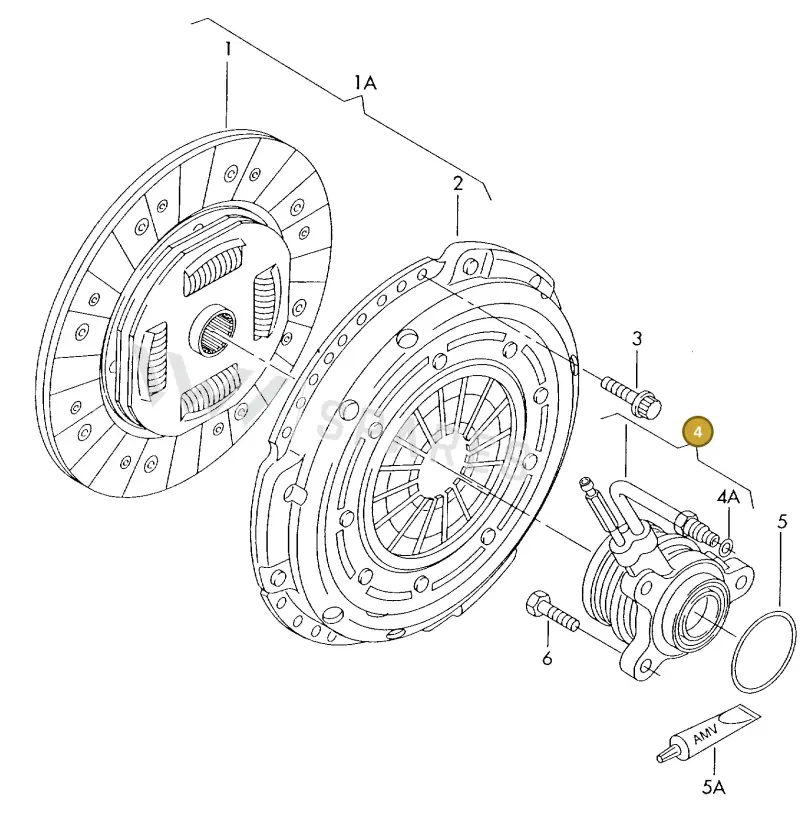 006141165C — Volkswagen SHARAN/SYNCRO (1995-2000) diagram 162141100, position 4