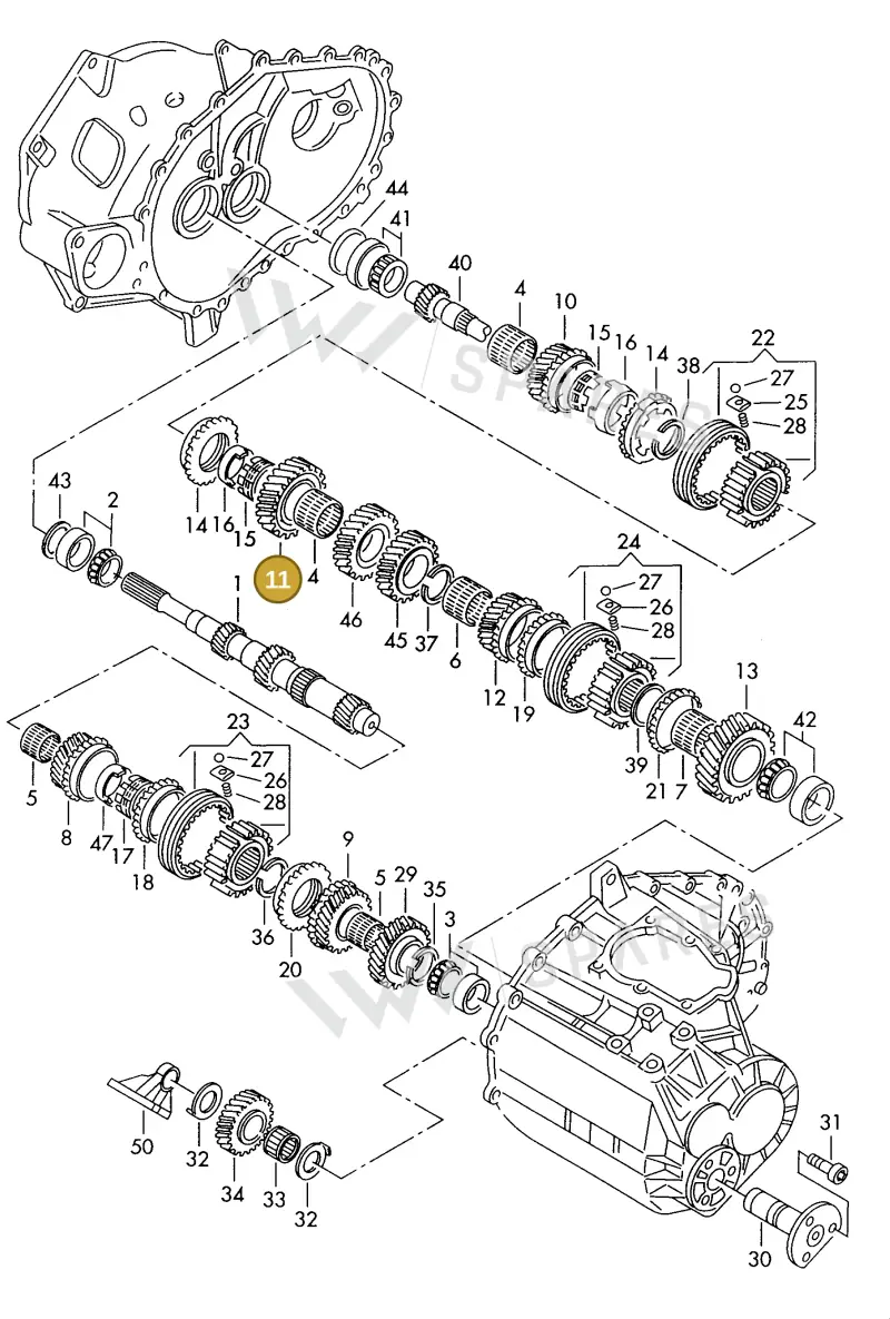 006311260 — Volkswagen SHARAN/SYNCRO (1995-2000) diagram 162311100, position 11