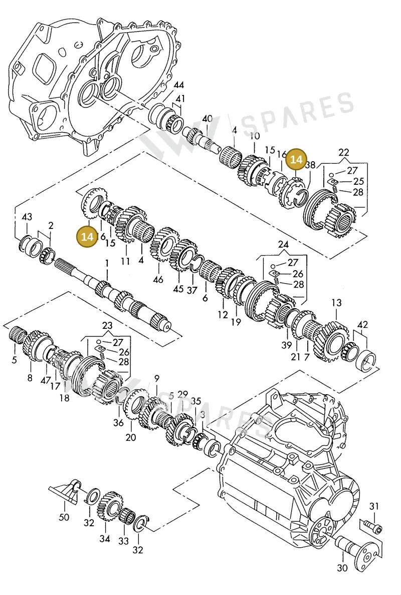 006311269B — Volkswagen SHARAN/SYNCRO (1995-2000) diagram 162311100, position 14