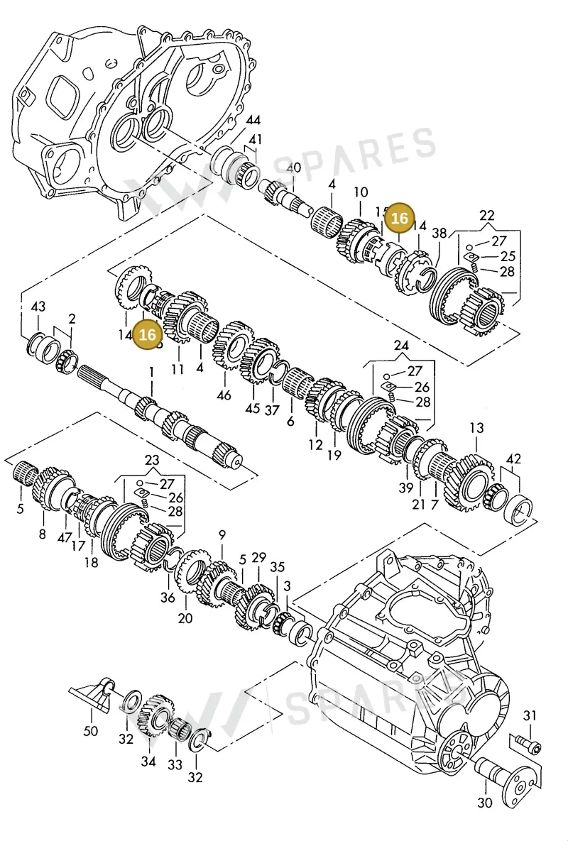 006311279C — Volkswagen SHARAN/SYNCRO (1995-2000) diagram 162311100, position 16
