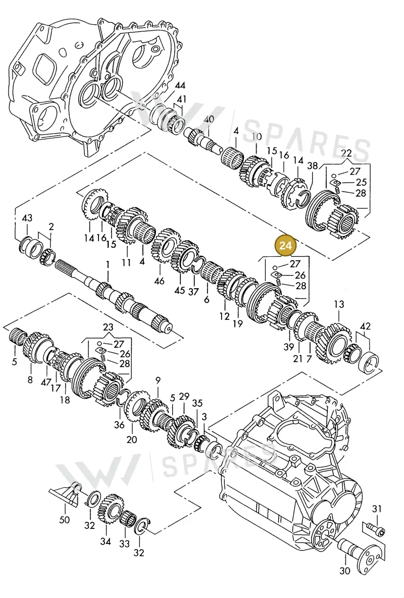 006311303A — Volkswagen SHARAN/SYNCRO (1995-2000) diagram 162311100, position 24