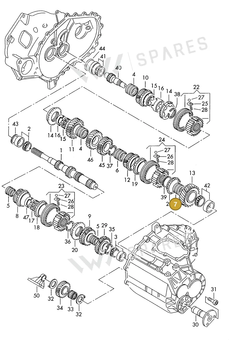 006311325E — Volkswagen SHARAN/SYNCRO (1995-2000) diagram 162311100, position 7