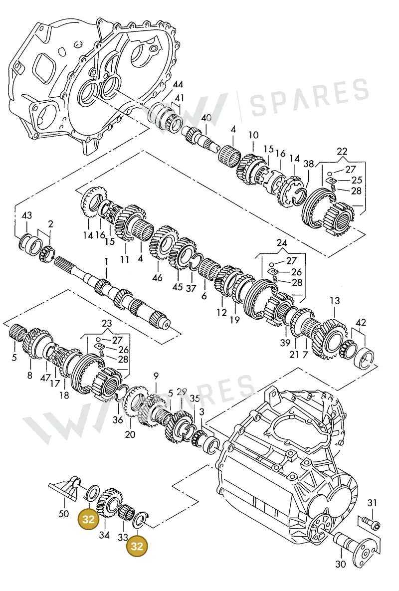 006311378 — Volkswagen SHARAN/SYNCRO (1995-2000) diagram 162311100, position 32