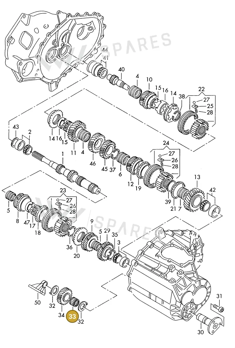 006311523 — Volkswagen SHARAN/SYNCRO (1995-2000) diagram 162311100, position 33