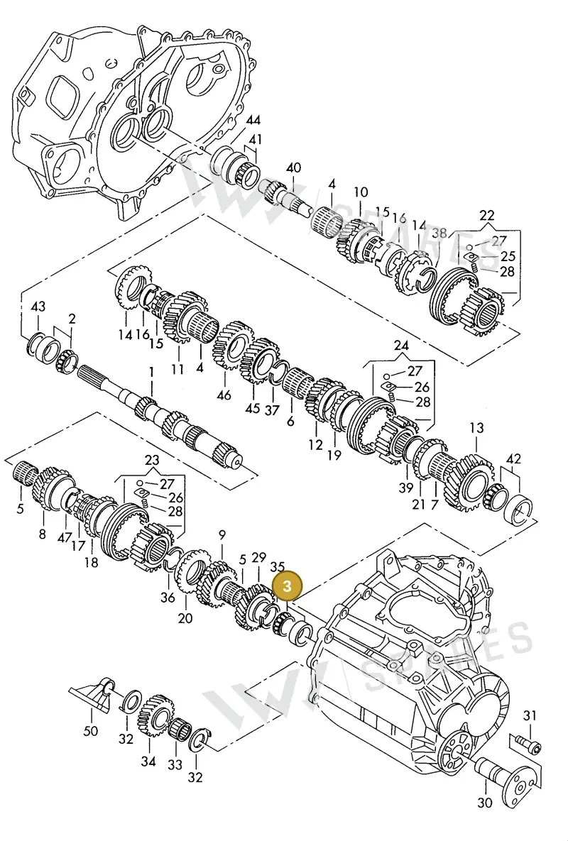 006405625B — Volkswagen SHARAN/SYNCRO (1995-2000) diagram 162311100, position 3