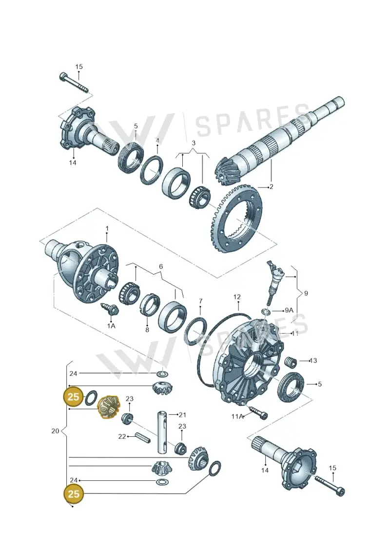 011519215 — Volkswagen PASSAT/4MOTION/W8 (2002-2005) diagram 118409250, position 25