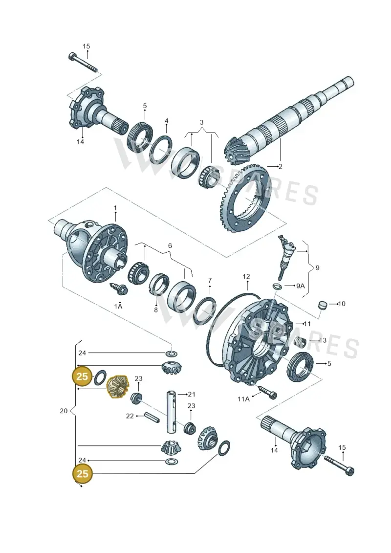 011519215 — Volkswagen Phaeton (lang) (2003-2006) diagram 258409250, position 25