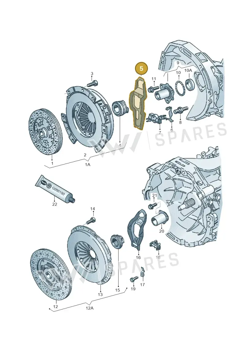 012141719B — Volkswagen 3B0 platform diagram 118141100, position 5