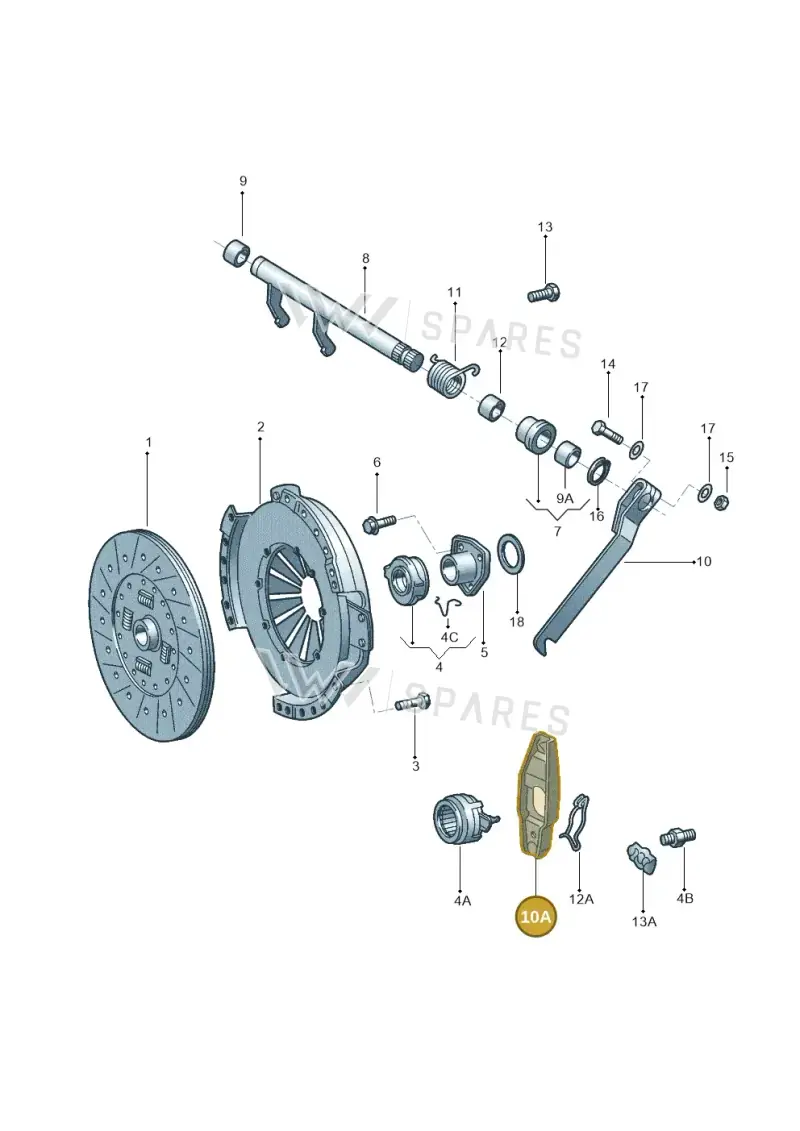 012141719B — Volkswagen NOVA PARATI (1995-2002) diagram 303141100, position 10A